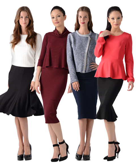 models in modest wear 4 models in modest wear