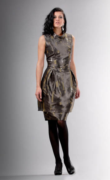 model wearing elegant dress model wearing silver elegant dress