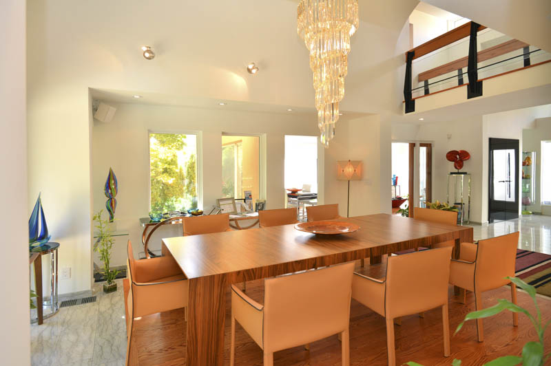 Dining Room with chandelier