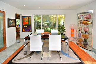 second dining room  with art peices