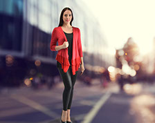 After cut out model red