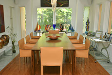 dining room with window to back yard