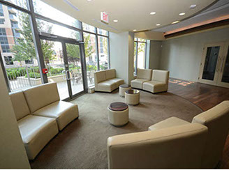 building interior with couches