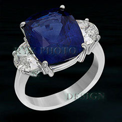 sapphire ring with diamonds