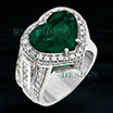 emerald ring with diamonds