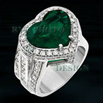 emerald ring with diamonds
