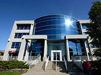 Markham building exterior in sun 