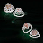 PINK and white DIAMOND RINGS