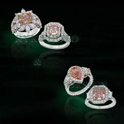 PINK and white DIAMOND RINGS