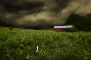 Puppy coming home before the storm 