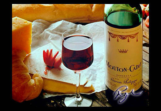 photo of wine and cheese