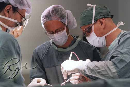 Doctors in surgery