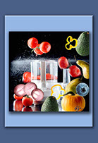 Flying tomatos framed