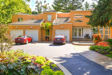 front of home exterior in terra cotta 