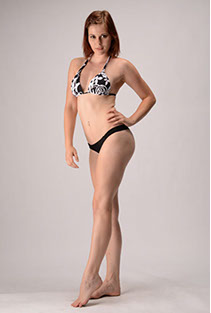 Before cut out model bikini studio