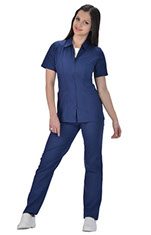 model in nursing scrubs