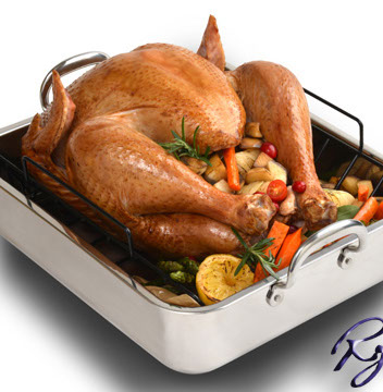 Photo of turkey in roaster