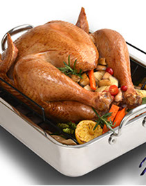 Photo of turkey in roaster